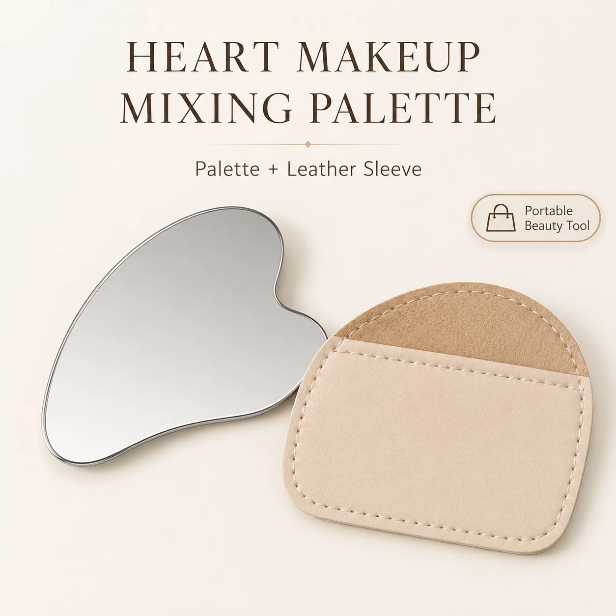 Herzförmige Edelstahl-Make-up- – Beauty For You Makeup Bewertung und Preis