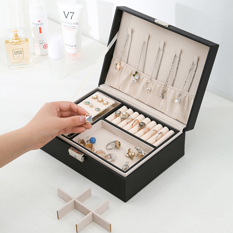 PU-Leder Schmuckaufbewahrungsb – Beauty Makeup Box Set Bewertung und Preis