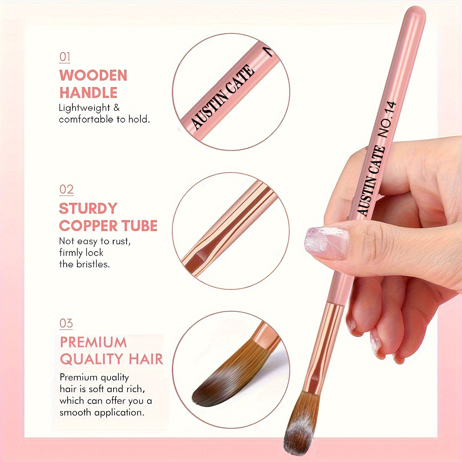 3-teiliges Kolinsky-Acryl-Nage – Blush Brush Kabuki Bewertung und Preis