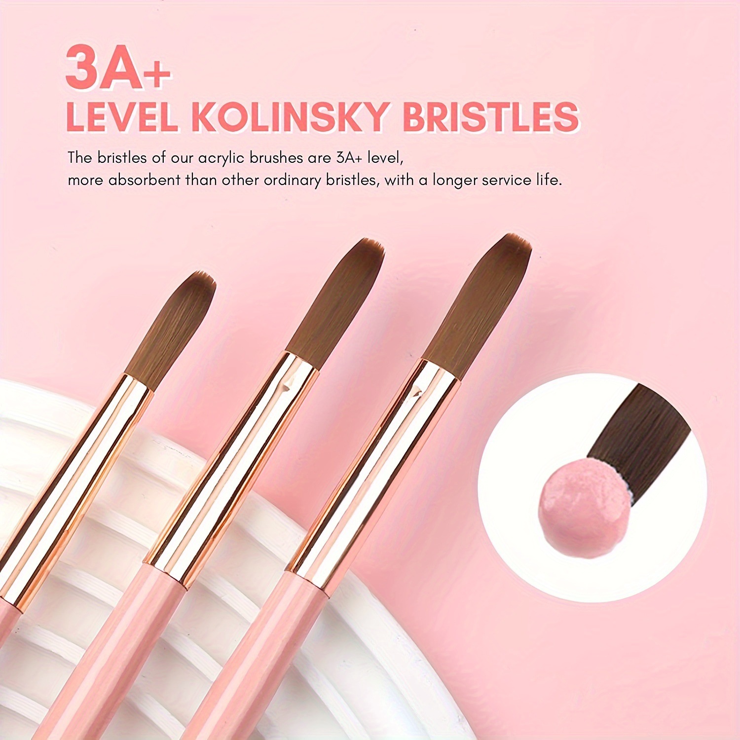 3-teiliges Kolinsky-Acryl-Nage – Blush Brush Kabuki Bewertung und Preis