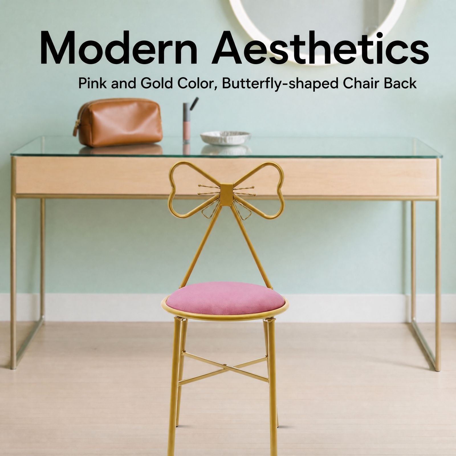 Rosa Schmetterling-Schminkstuh – Beauty Makeup Chair Bewertung und Preis